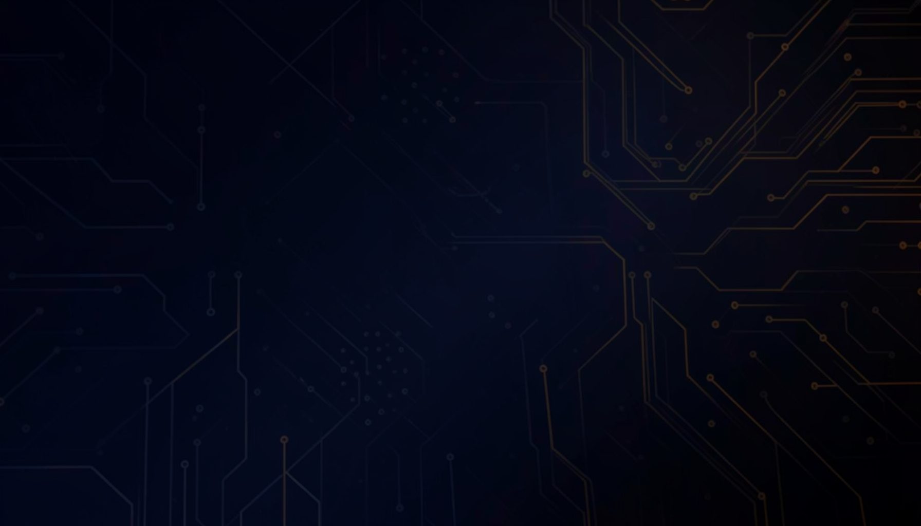 Dark abstract background with subtle circuit-board patterns in deep navy and amber tones, evoking a tech conference atmosphere.